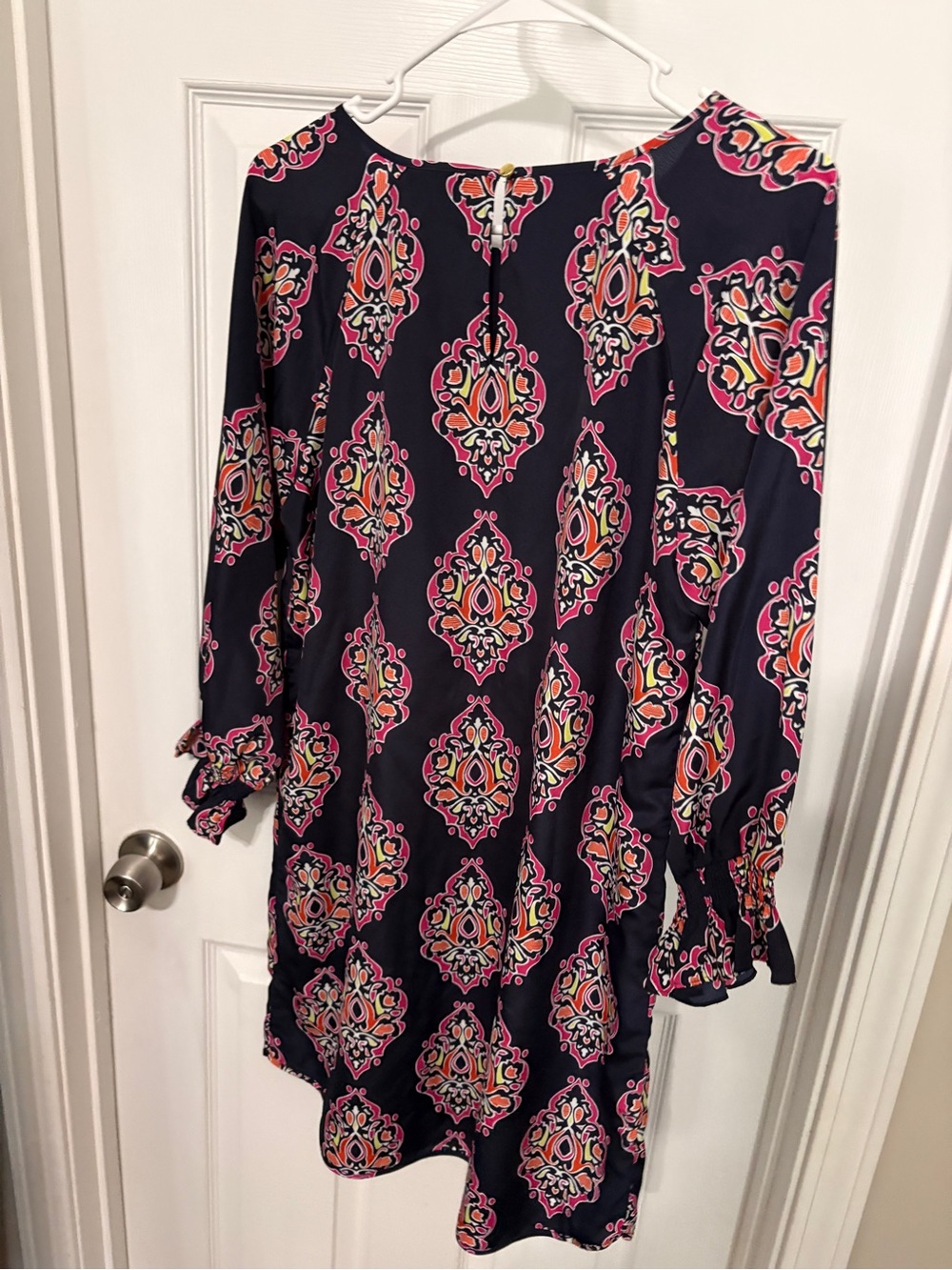 Women’s Navy Printed Dress - Pink & Orange Floral. Crown & Ivy - Picture 2 of 6